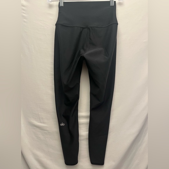 Alo 7/8 High-Waist Airlift Fabric double-layered waistband Black Legging XS - Picture 6 of 7